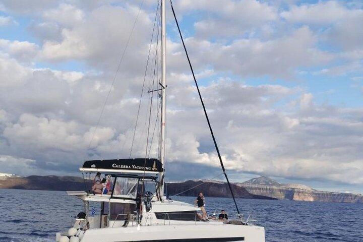 Santorini Adventurous Catamaran Experience with Snorkeling