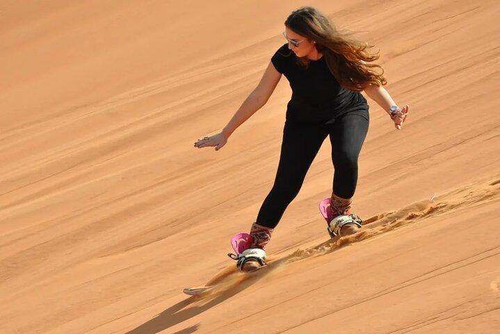 Red Dunes Dubai Safari with BBQ Dinner, Camel Ride & Falcon Pic