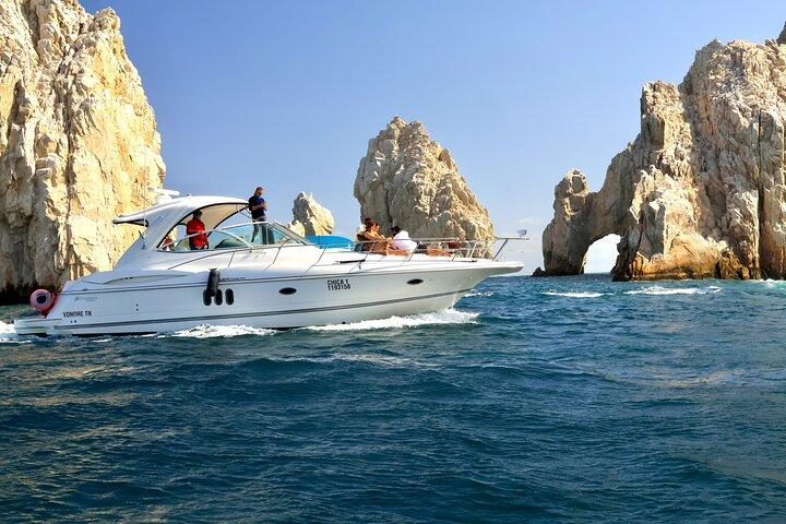 Private 42-foot luxury yacht tour in Los Cabos