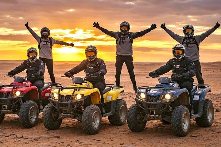 Marrakech Sunset Quad Bike in Agafay Desert+Camel Ride,Dinner,