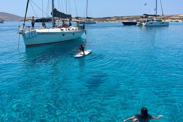 Mykonos Sailing Tour to Rhenia Uninhabited Island+Free Transfers