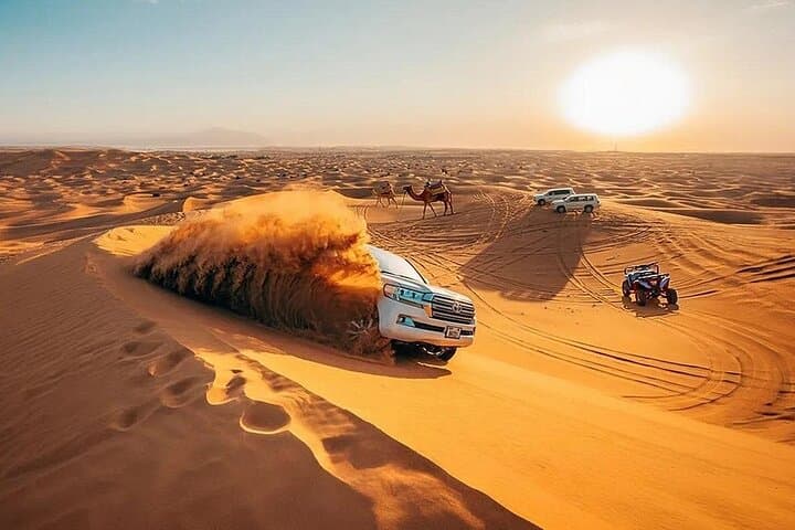 Dubai Evening Desert Safari | Dune Bashing, BBQ & Camel Ride