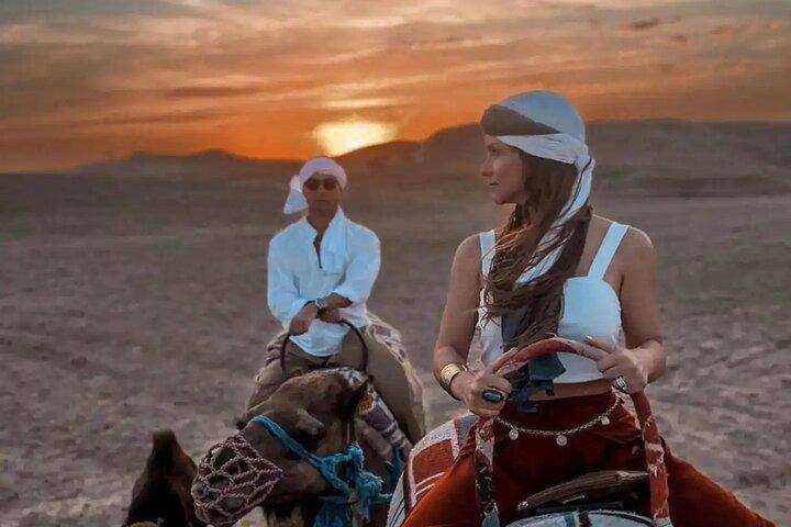 Marrakech Sunset Quad Bike in Agafay Desert+Camel Ride,Dinner,