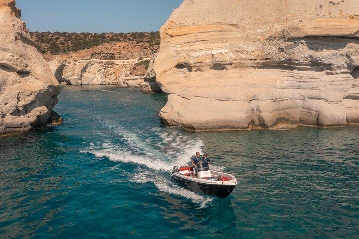 Milos Self Drive Boat No License Required