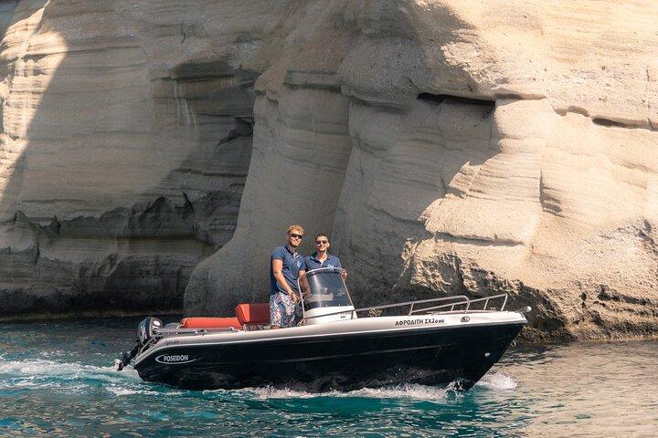 Milos Self Drive Boat No License Required