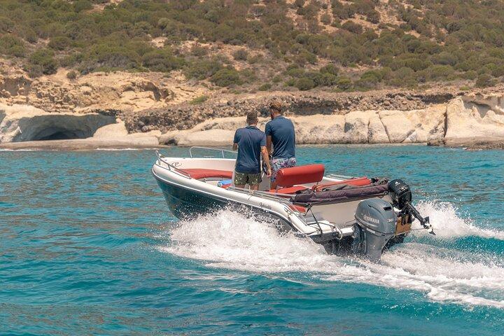 Milos Self Drive Boat No License Required