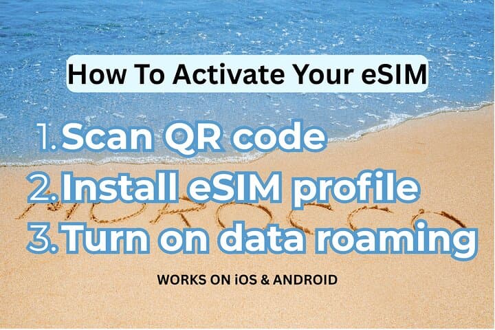 Morocco eSIM for Airport Arrival - Instant moblie data