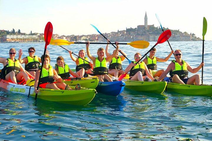 Rovinj amazing kayak tour-free drink &snorkeling &jumps &photos