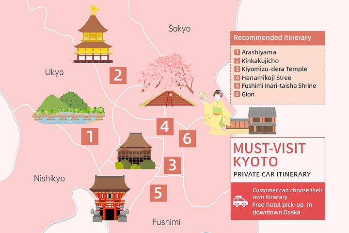 Kyoto Private Customizable Sightseeing Tour(from Osaka)