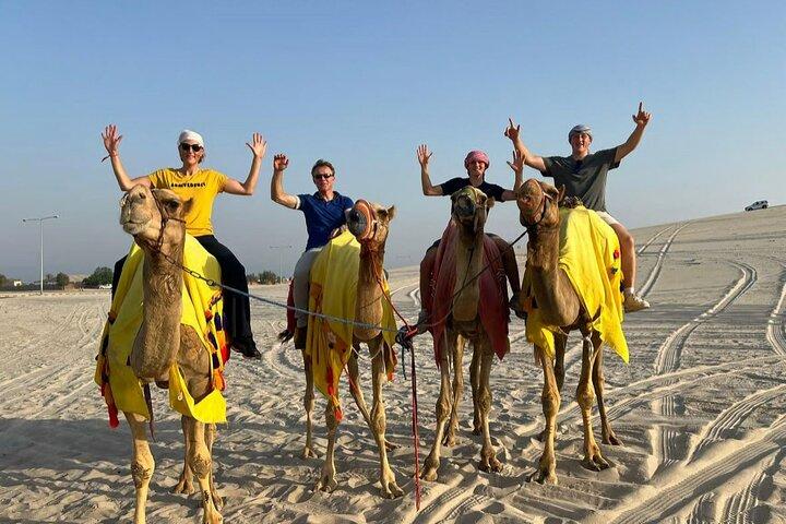 Doha Private Dune Bashing, Camel Ride & Sandboarding & Inland Sea