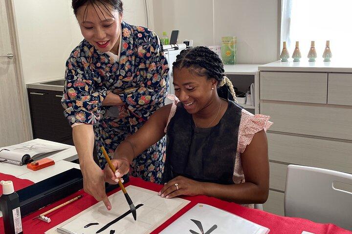 Traditional Calligraphy Experience near Dotonbori