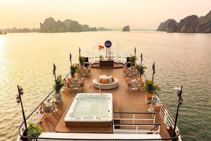 Ha Long Bay 5-Star Day Cruise with Buffet, Kayaking, and Swimming
