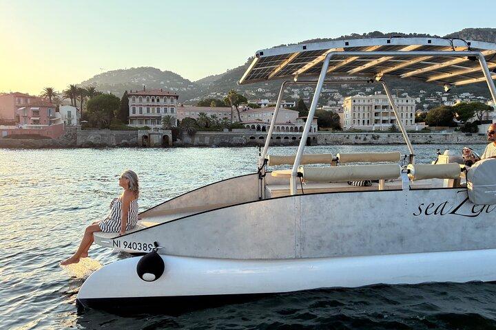 Private Sunset Tour in Solar Boat near Nice and Monaco