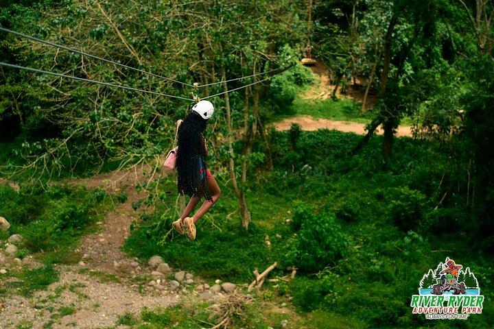 ATV Zipline Nature Walk Swing over Wishing River Kingston Jamaica