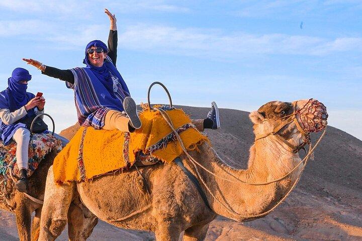 Marrakech: Agafay desert Quad, Camel, Sunset Dinner & Fire show