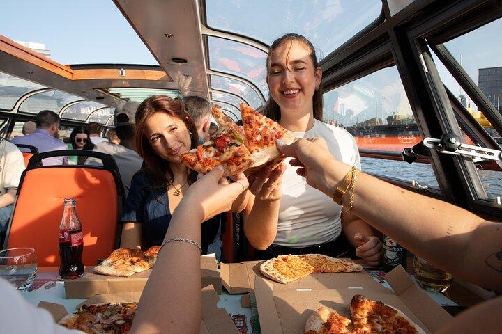 Amsterdam Guided Cruise with New York Pizza, Drinks and Ice Cream