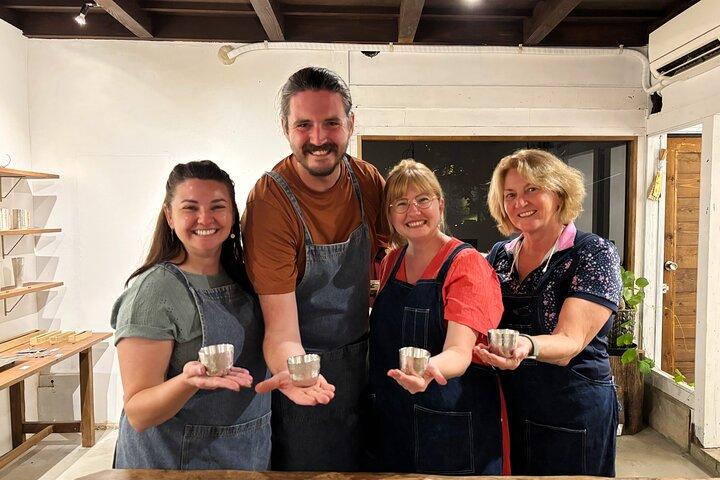 Private Pewter Sake Cup Experience with a Kyoto Artisan