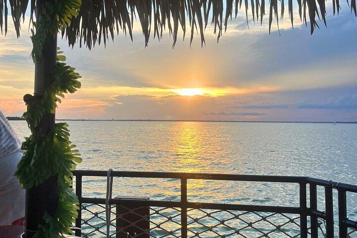 Floating Tiki Pub Sunset Cruise at Crab Island