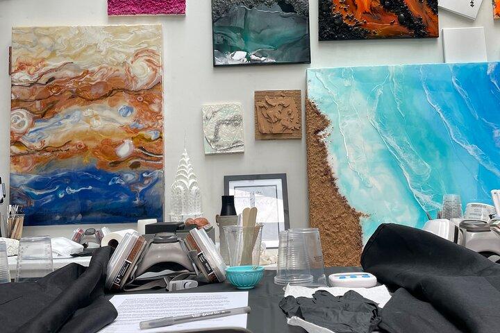 Resin Artwork in a Nolita Artist's Studio