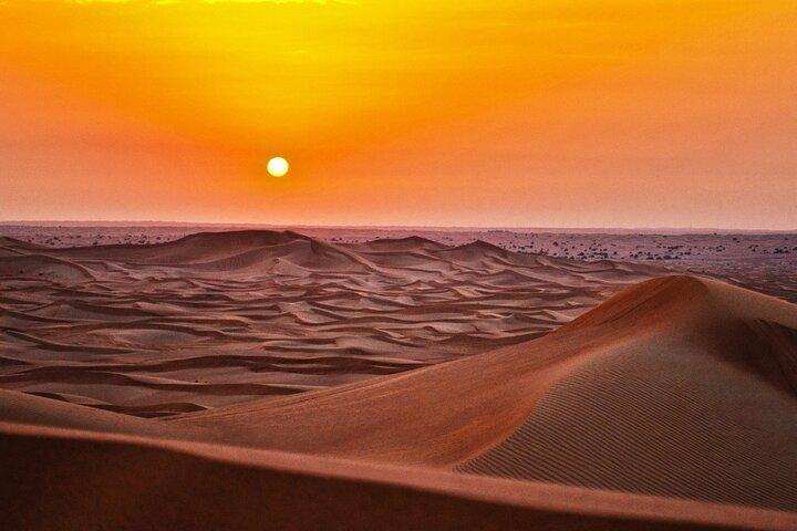 Doha Desert Safari: Sunset,Sunrise,Camel,Sand boarding,Inland Sea