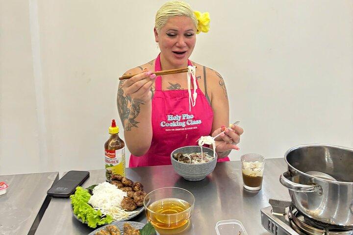 Cook 4 Local Vietnamese Dishes In Pink-themed Class & Market Tour