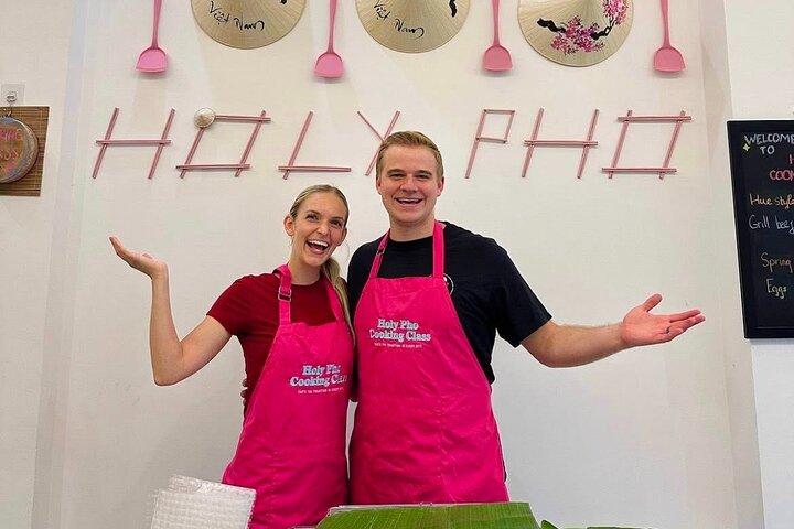 Cook 4 Local Vietnamese Dishes In Pink-themed Class & Market Tour