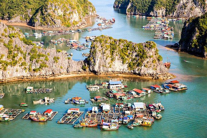 Sunset on Lan Ha Bay one of the most beautiful bay in the world