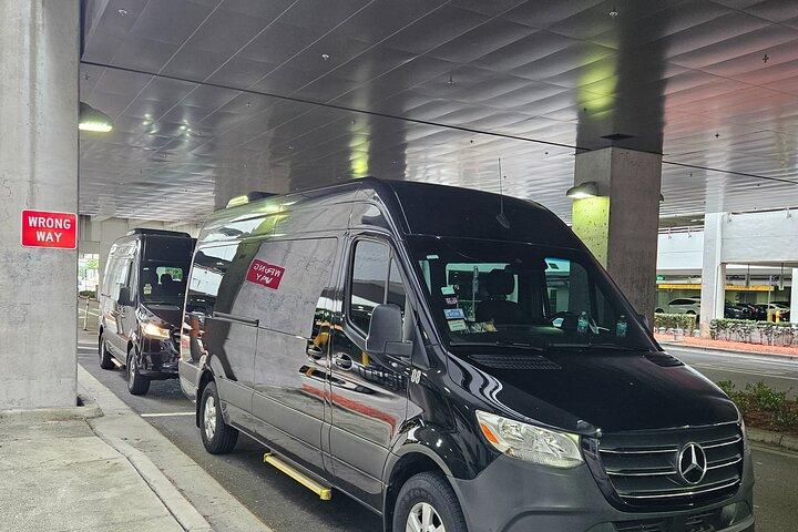 Transfer from Miami Airport to Hotel or Port Miami. Up to 11 pax.