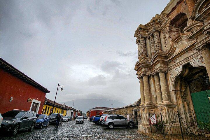 Antigua Guatemala and Hobbitenango from Guatemala City