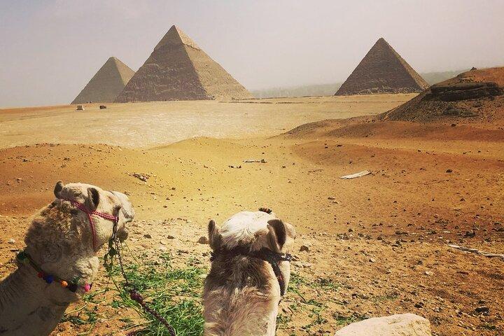 ATV Quad Bike Or Camel Ride At Giza Pyramids Sahara Desert Sunset