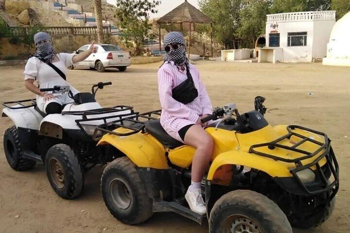 ATV Quad Bike Or Camel Ride At Giza Pyramids Sahara Desert Sunset