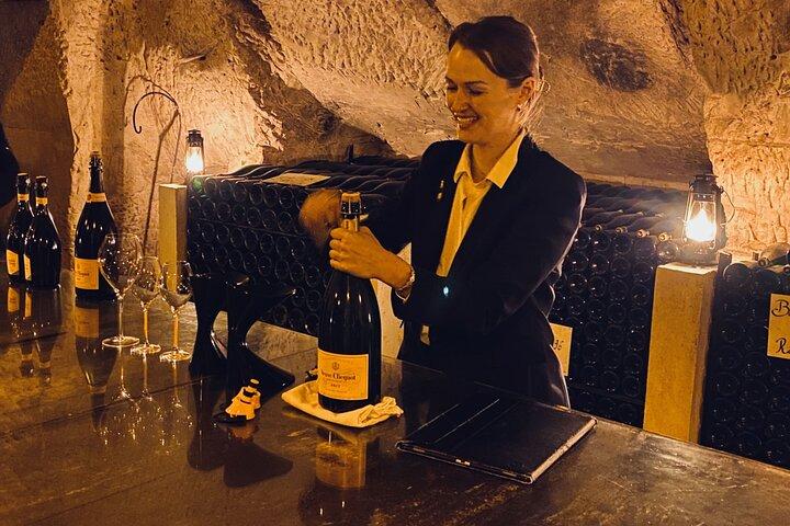 Veuve Clicquot Champagne Tastings Cellars Private trip from Paris