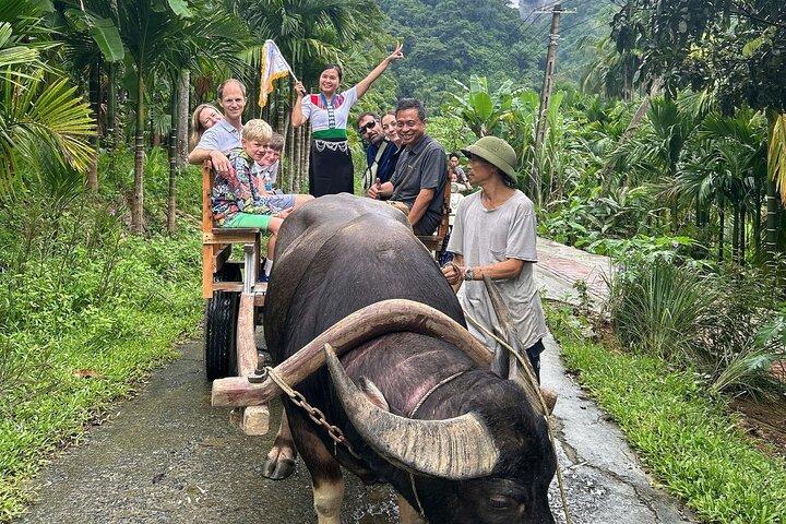 Pu Luong 3 Days Tour with Waterfall, Rafting & Buffalo Carl Ride