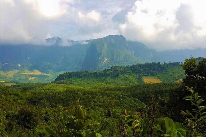 Luang Prabang Mountain Biking Trekking and Waterfall Private Tour