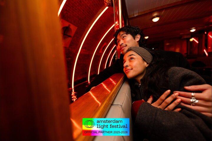 Amsterdam Light Festival: Heated Boat Cruise + Hot Drinks & Bite