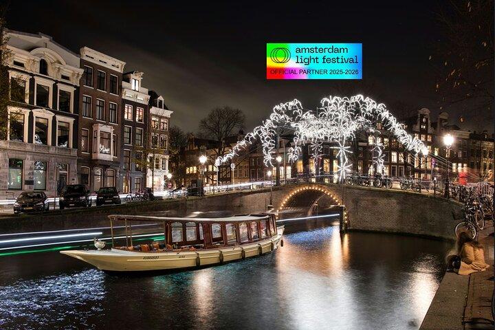 Amsterdam Light Festival: Heated Boat Cruise + Hot Drinks & Bite