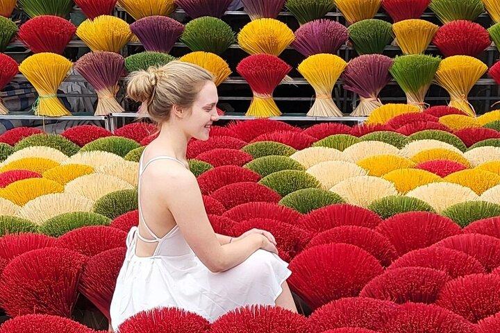 Incense Village & HANOI city tour with train street Coffee