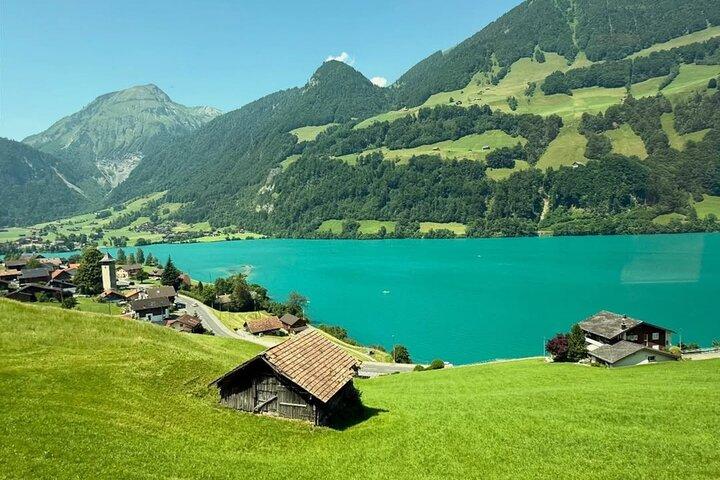 From Lucerne: Swiss Alps, Lauterbrunnen, Beatus Caves Small Group