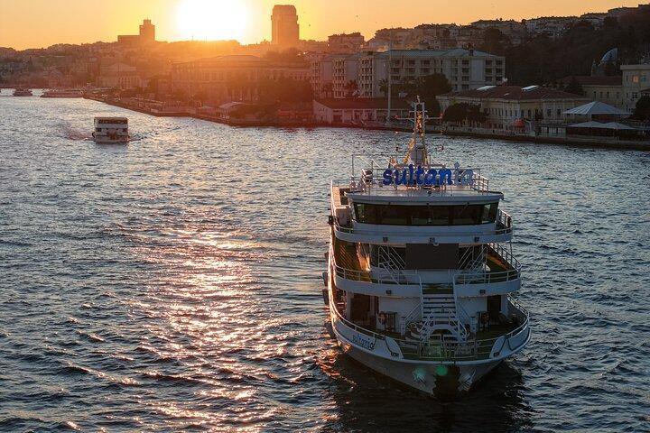 Istanbul Sunset Bosphorus Cruise with Live Guide and Hotel Pickup