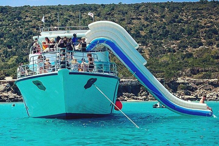 From Latchi: 3 hrs Blue Lagoon Akamas Cruise & large slide