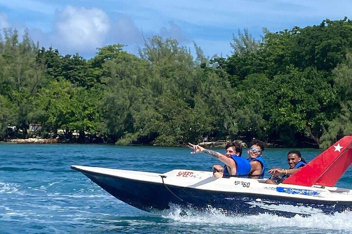 Self Drive Speedboat and Swim with the Pigs