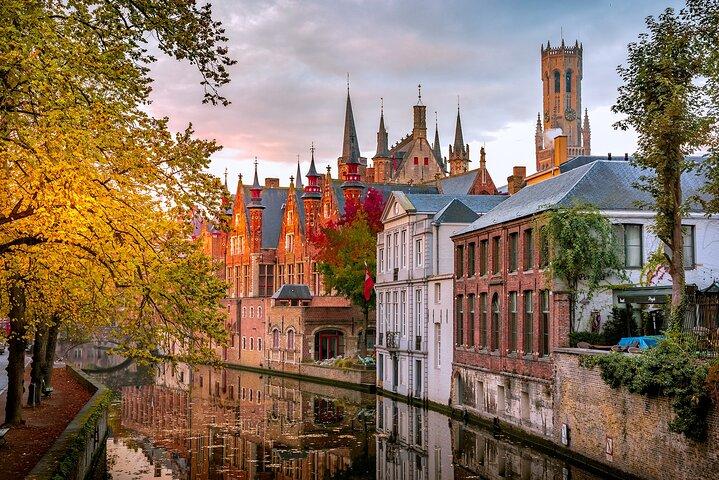 Across Bruges History Equals Fun with chocolate and waffle sample