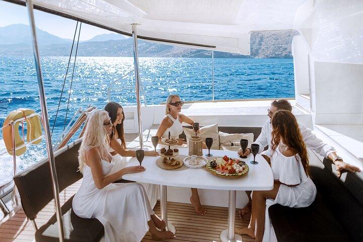 Ag. Nikolaos Catamaran to Spinalonga - Gourmet Meal & Water Toys