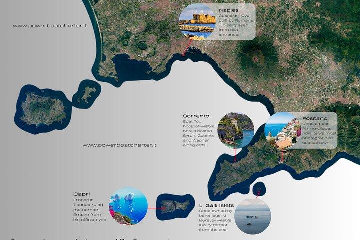 Private Boat Tour from Naples to Capri & Amalfi Coast TORNADO 50