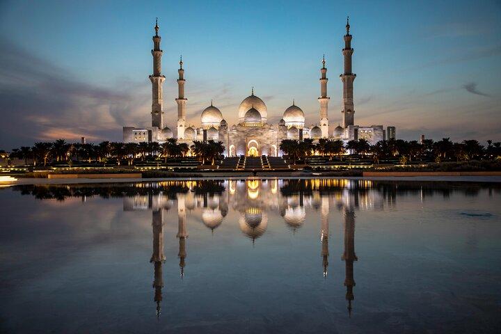 Private Night Transit Tour Grand Mosque Corniche and More