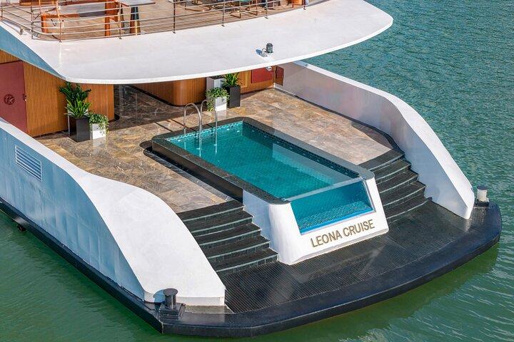 From Hanoi: Luxury Leona 5-Star Day Cruise Explore Halong Bay
