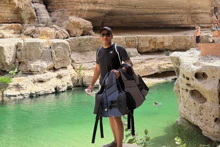 Private Wadi Shab Adventure - Bimmah Sinkhole and Fins Beach Tour