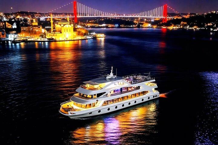 Luxury Bosphorus Dinner Cruise with Show & Hotel Pickup