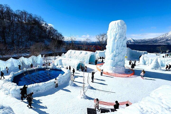 Hokkaido│Lake Shikotsu Ice museum Hyoto Festival by Bus