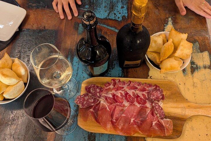 Wine Tasting with Parmesan and Ham Board in Parma